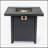 28-Inch Iron Square Propane Fire Pit Table