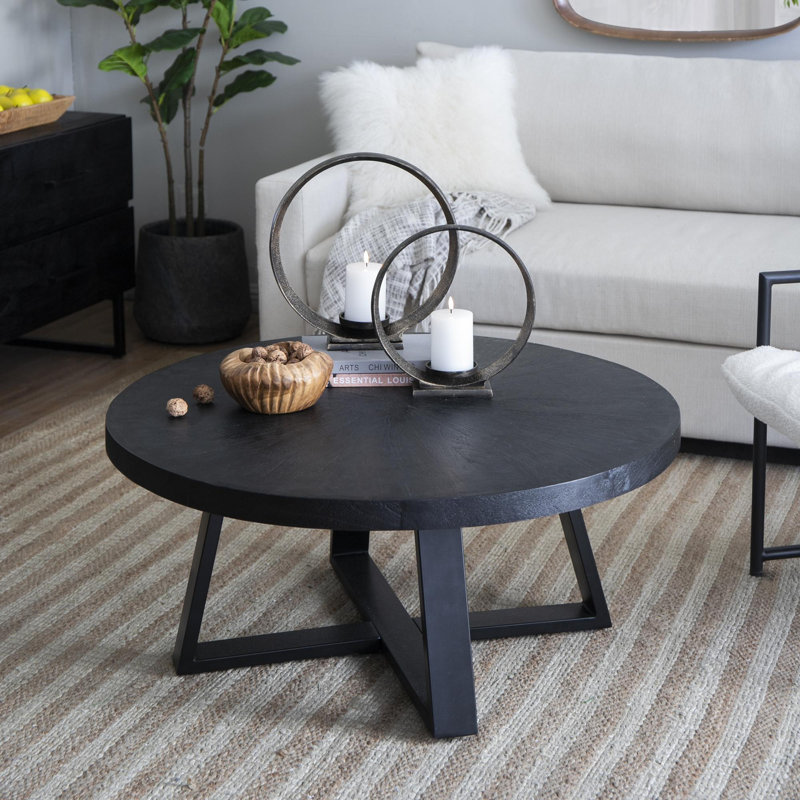 Table basse ronde, H 18 po x L 39,5 po x l 39,5 po