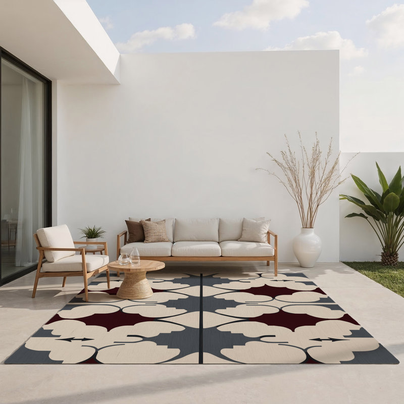 Tapis intérieur et extérieur Meticulous Curve, Rectangulaire 2 pi x 3 pi