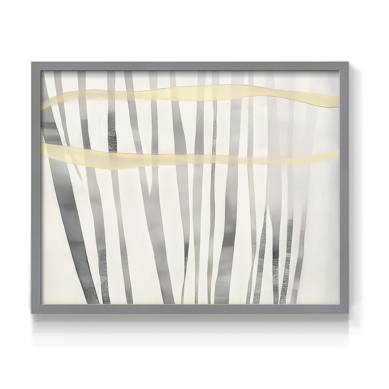 Abstrait, série Lxxviii, reproduction encadrée, H 11 po x l 14 po, Gris