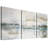Minimal Landscape "Grunge Green Gray Abstract Artwork, Modern Industrial Chic Wall Pictures, Large Framed Canvas Giclee Print 3 Pieces Wall Art"-94434187-94434189-119461110