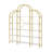 74.8 Inch 5-Tier Office Bookcase With Round Top, X Bar Gold Frame
