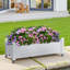 Lit de jardin surélevé avec réservoir à grande capacité avec réservoir d'eau intégré de 17,72 po x 43,31 po x H 17,56 po
