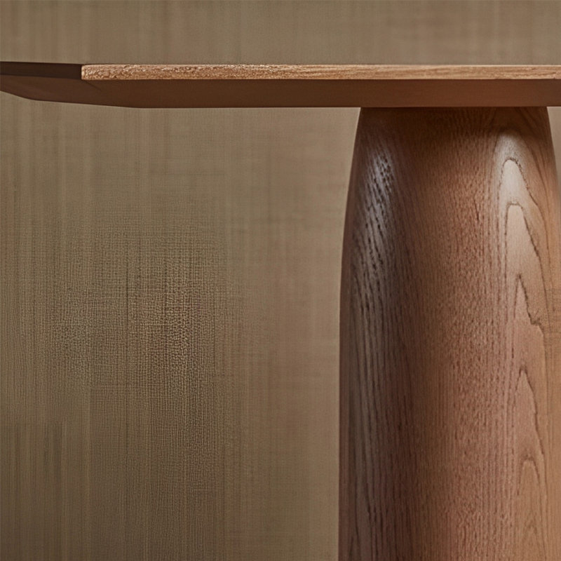 Modern High-End Solid Wood Console Table, Brown