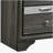 Grey 3-drawer Nightstand