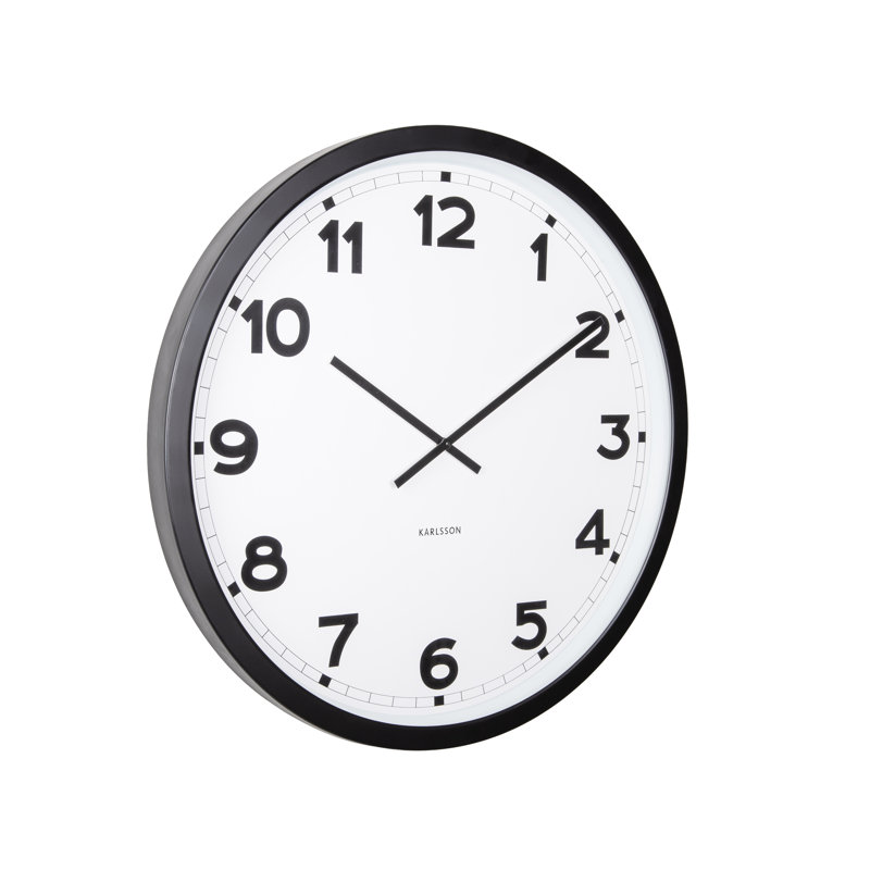 Wanduhr New Classic XL Analogue Quartz Movement / Crystal Tabletop Clock, White