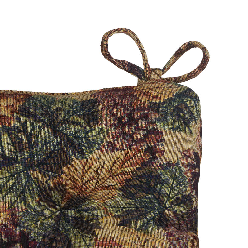 Ensemble de coussins de chaise berçante antidérapant, Polyester Cabernet