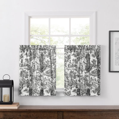 Amelie Toile Cotton Tailored Cafe Curtain