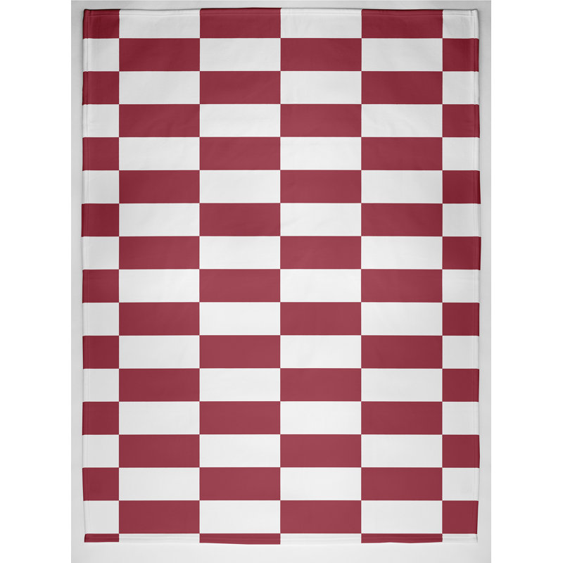 Jeté d'escalier à imprimé géométrique, L 60 po x l 50 po, Brique (Rouille)