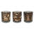 Trio Holiday Woodland Glass Hurricane Candle Holders – Set of 3 For Tealights