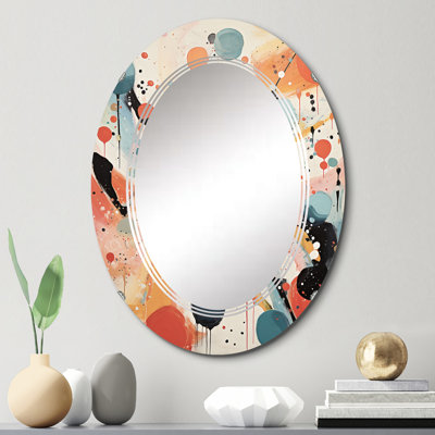 Freidrick - Miroir mural Mid-Century ovale