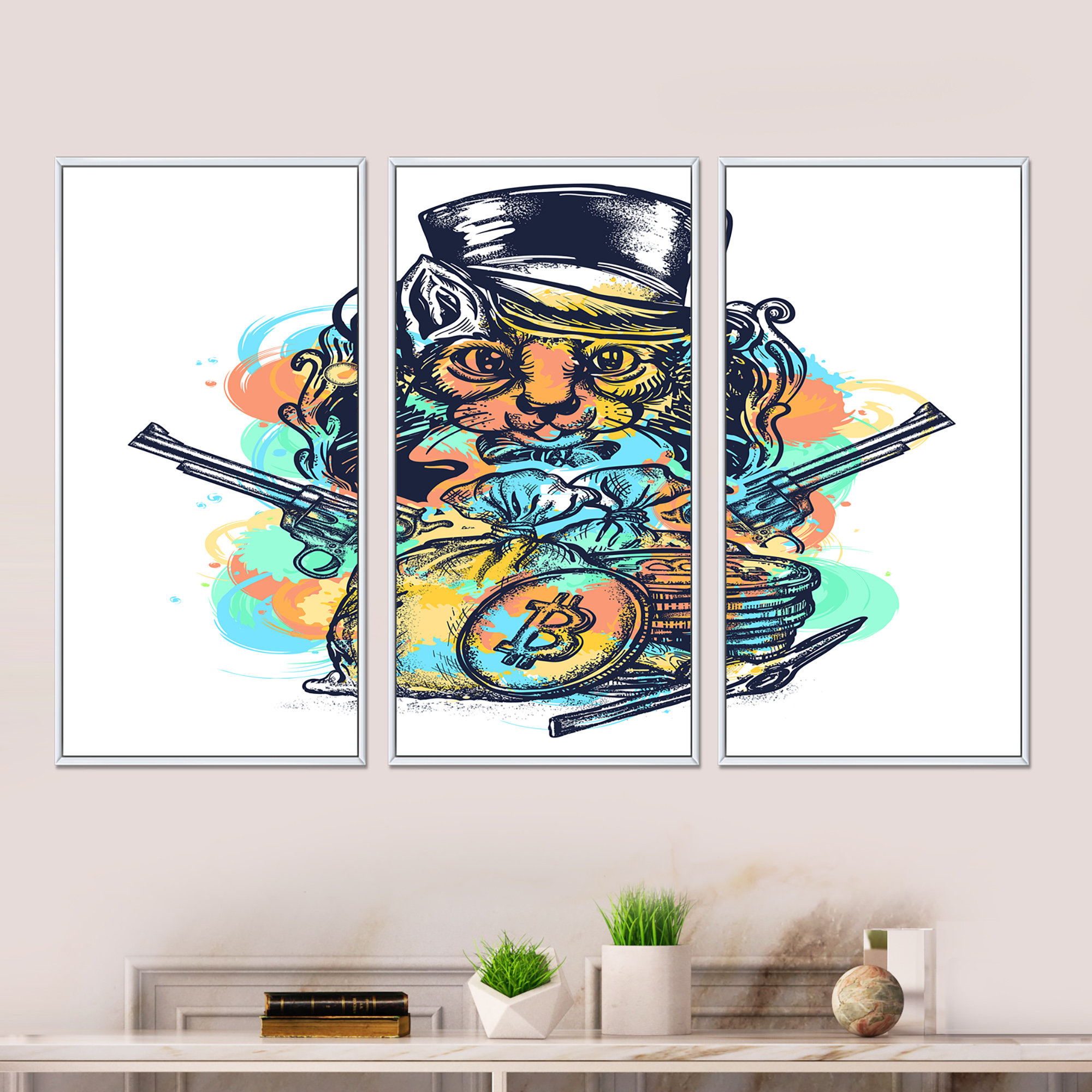 Cat Crypto Robber Bitcoin I 3 - Pieces Trinx Size: 20