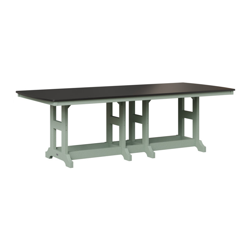 Table de salle à manger rectangulaire 96 po Berlin Gardens Garden Classic, H 30,87 po x l 96 po x P 44 po, Noir martelé