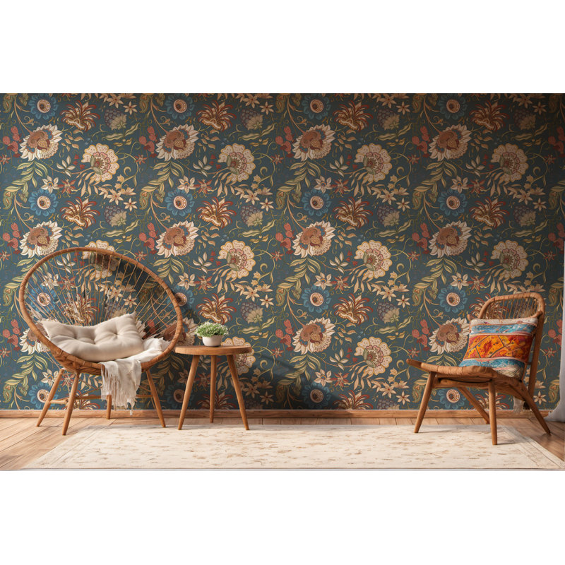 Papier peint botanique mural | Papier peint nature pelez et collez | Décoration de salon / chambre à coucher amovible