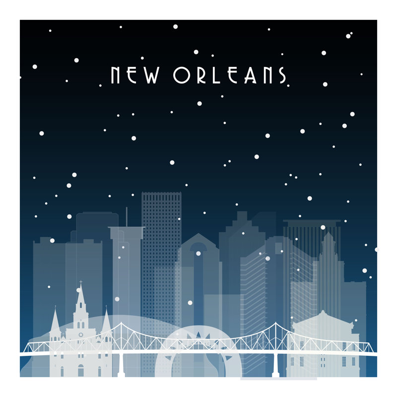 Winter In New Orleans by Greens87 - Wrapped Canvas Print, 30cm H x 30cm W x 3.8cm D