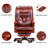 Kinnls Evan Massage Office Chair with Footrest, Genuine Leather Managerial Executive Chair Fully Reclining with Solid Wood Handrail, Adjustable Tilt Back Angle (Sun Flower)-85036376