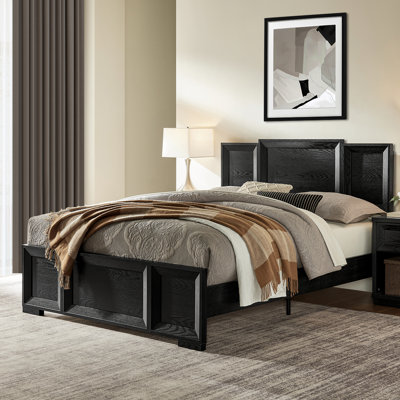 Structure de lit grand en bois Rylo