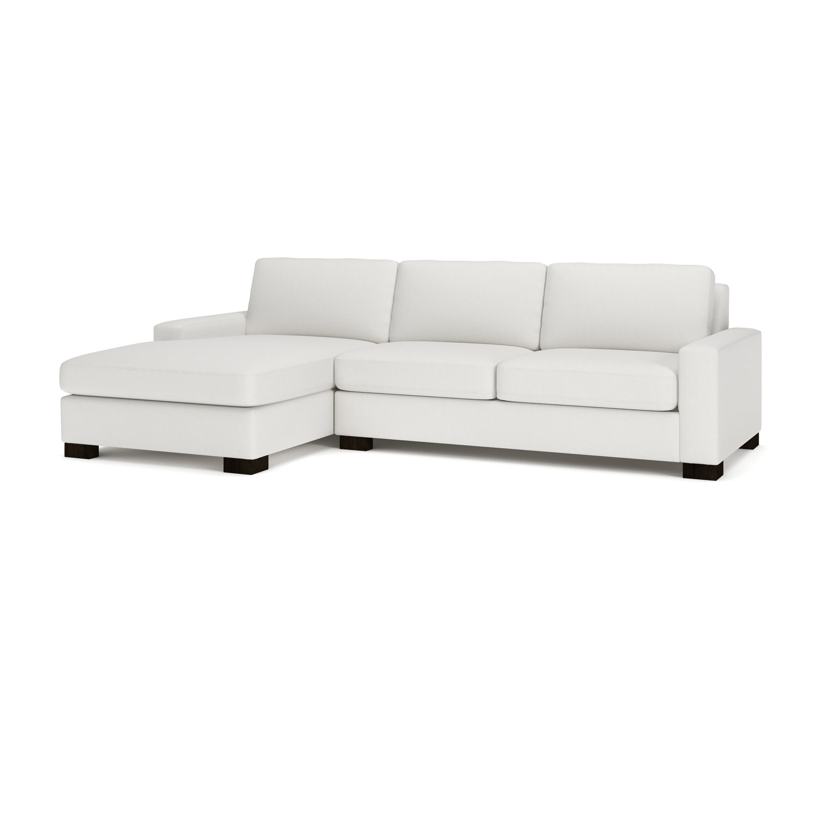 Jonie Chaise Sectional, Left Hand Facing, Macarena Beige Basketweave Olefin