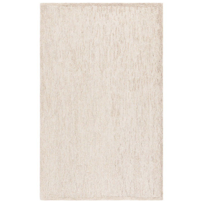 Tapis de couleur unie en coton touffeté à la main ébène, Rectangulaire 3 pi x 5 pi
