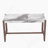 Counter Height Table, 47.5 Inch Faux Marble Finish Bar Dining Table, Modern Bar Tall Dining Table For Home Kitchen, Living Room, Balcony, Office