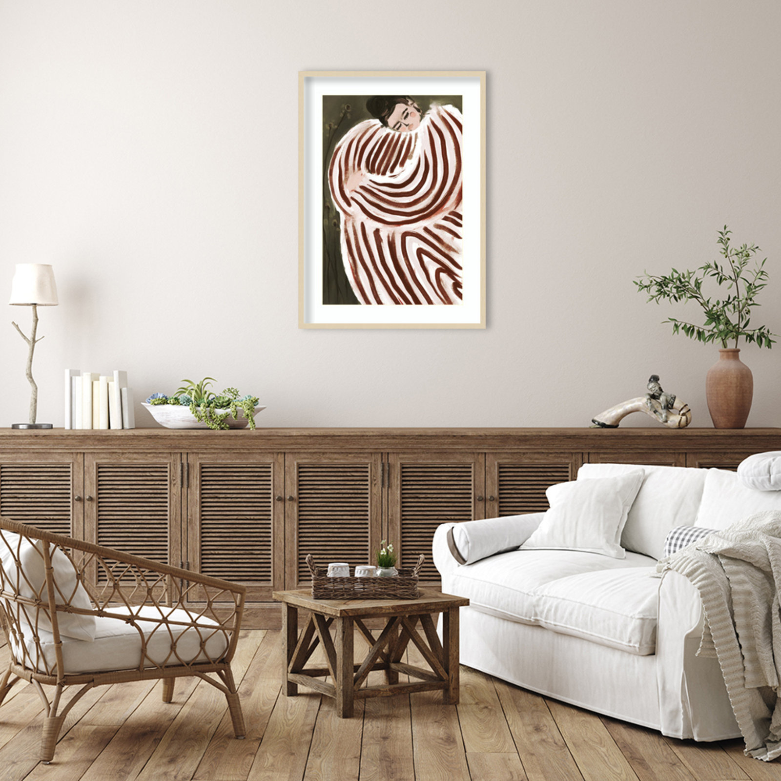 Galya "Sleeping Princess" Print, 41" H x 30" W, Brown 
