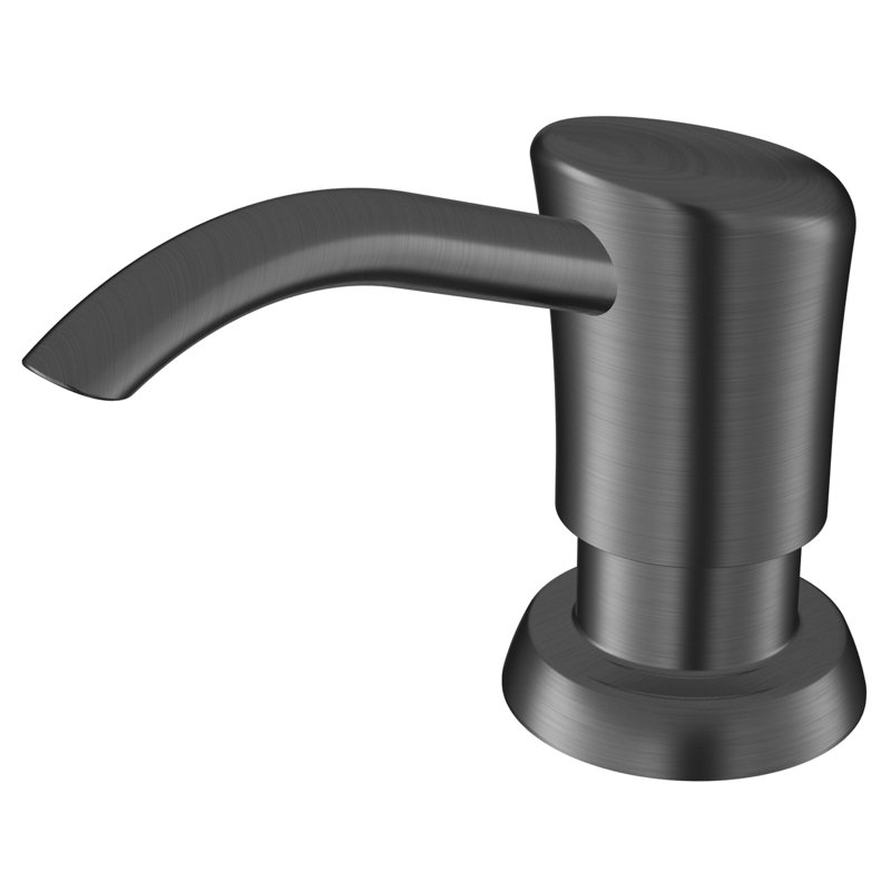 Karran SD45 Kitchen Soap/Lotion Dispenser in Spot Free Gunmetal Grey, Satin Black