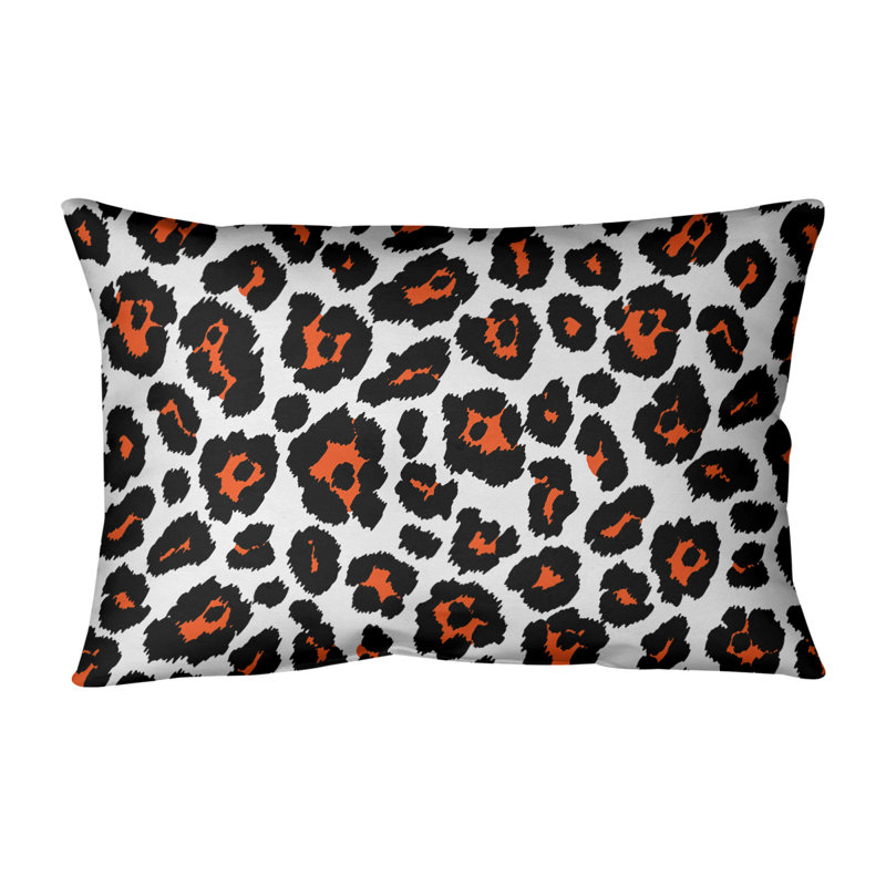 Housse de coussin rectangulaire Cincinnati football, Polyester filé, Blanc / Noir