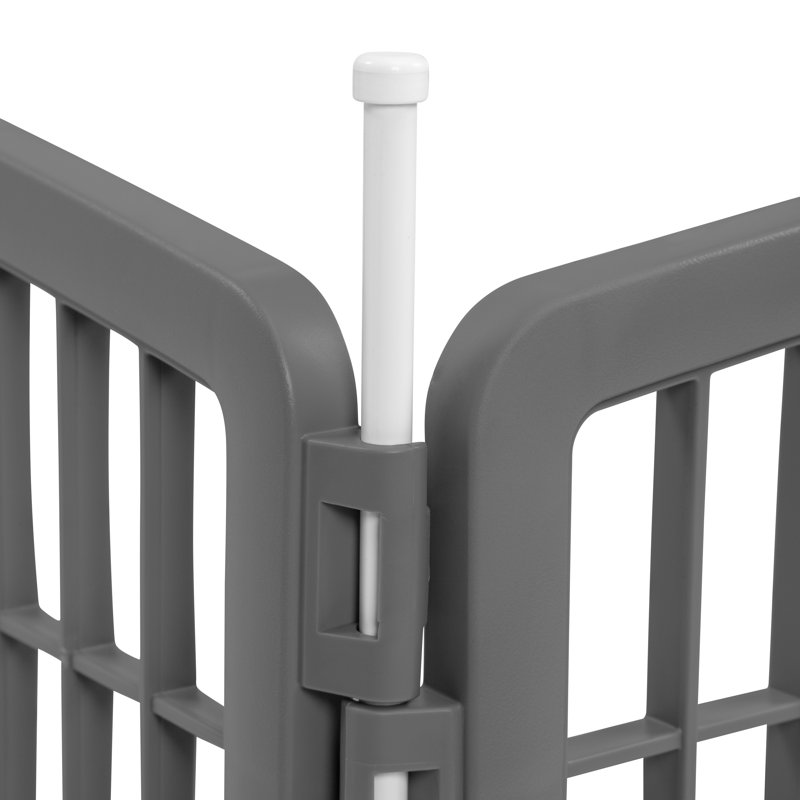 Gray Heavy-Duty Plastic Pet Playpen Add-On Panels