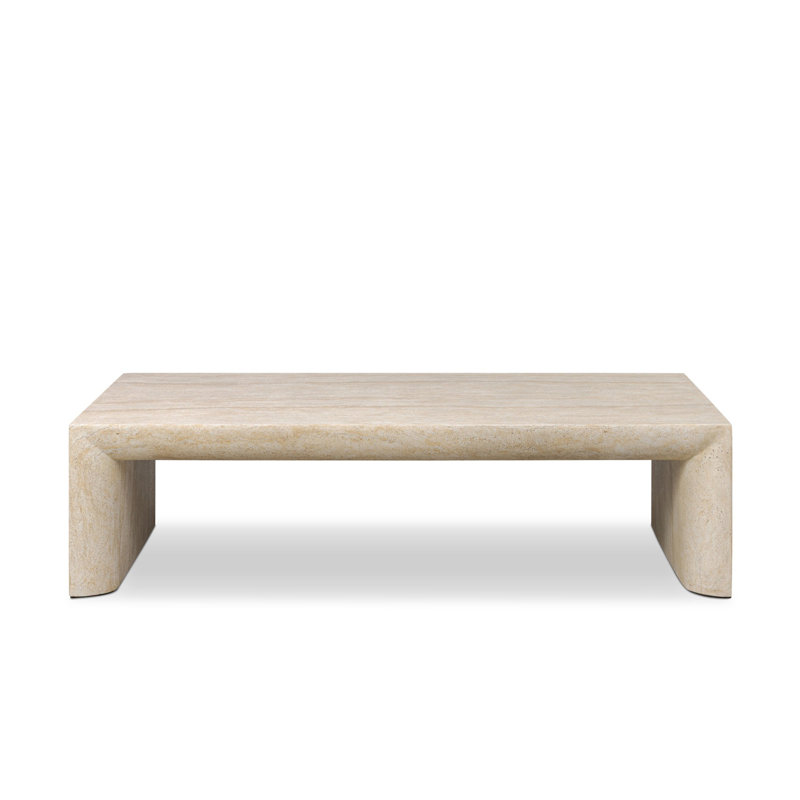 Table basse Brad - faux travertin