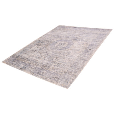 Tapis bleu ardoise unique 9 pi 9 po x 13 pi 8 po One-of-a-Kind