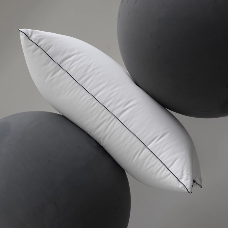 Dual-Chamber Down Blend Pillow – Balanced Medium Support, Soft & Supportive Core for All Sleep Positions (Set of 2 ), 2