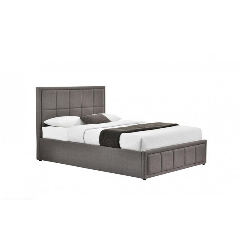 Aween Upholstered Ottoman Bed, Double (4'6), Grey