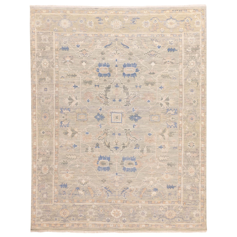 Modern Oushak Green, Sage Rug 8'0" x 10'3"