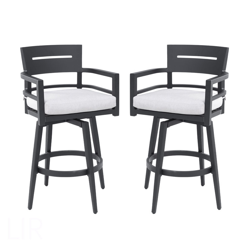 Chaises de bar pivotantes 2 pièces Modern Modern