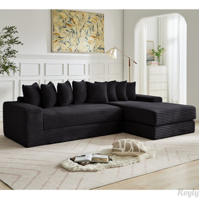 Oversize Cloud Sectional Couch, Convertible Floor Sleeper Sofa Bed