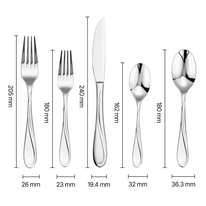 30-Piece Silverware Set Stainless Steel Cutlery Flatware Utensil Kitchen for 6