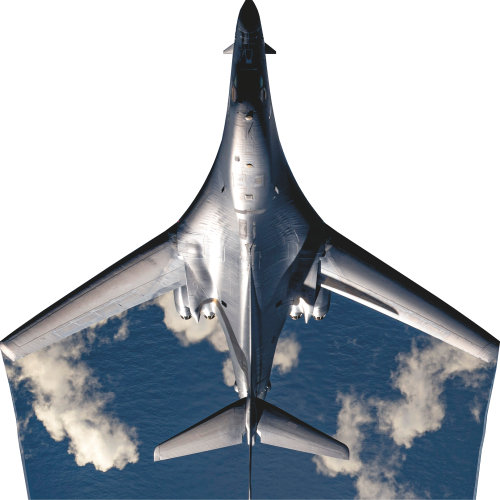 H37026 U.S.Air Force B-1B Lanceur de bombardier de la Force aérienne Mission découpée en carton debout