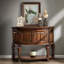 Buffet demi-cercle rétro en bois massif