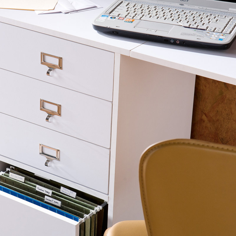 Organisateur pliable et bureau d'artisanat - Blanc