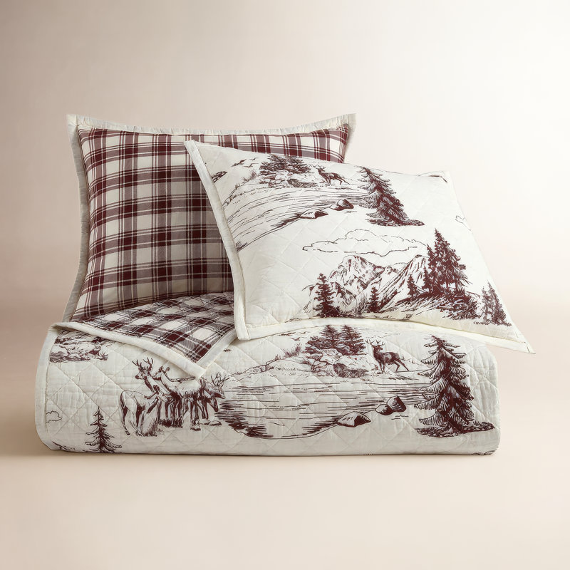Ensemble de courtepointe Jacinta, Courtepointe pour lit simple + 1 taie décorative