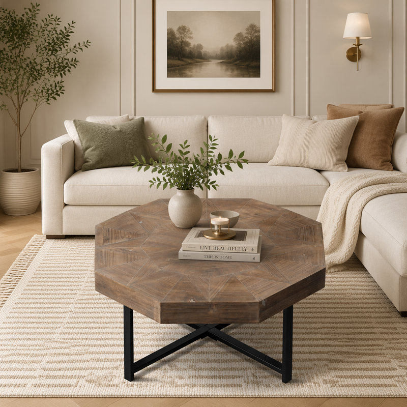 Table basse Farmhouse, Marron antique