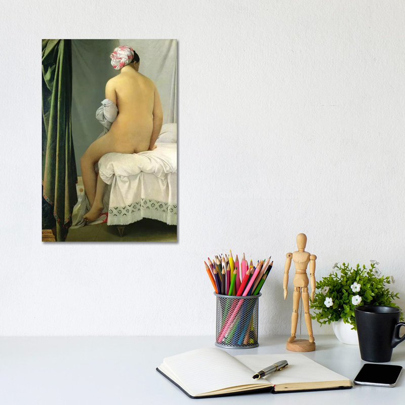 The Bather (Baigneuse Valpincon) by Jean-Auguste-Dominique Ingres - Wrapped Canvas Painting, 20.32 cm H x 30.48 cm W