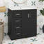 Meuble-lavabo de 30 po avec lavabo en céramique, 3 tiroirs et 2 portes-815283499