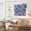 Patchwork géométrique bleu Avery-109394285