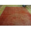 Decorative Coral Color Large Antique Turkish Oushak Floral Medallion Hand Knotted Pile Rug