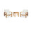 Outdoor 3 - Piece Teak Conversation Set