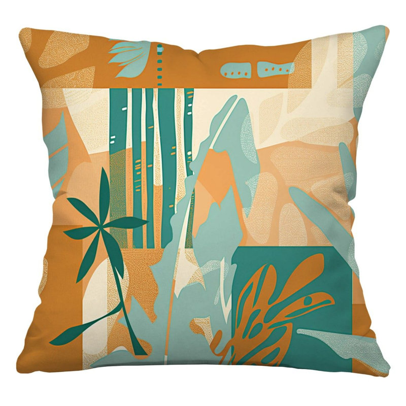 Coussin décoratif réversible en mélange de coton, H 16 po x l 16 po