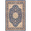 Tapis en basalte à médaillon traditionnel, style persan, bleu marine, ivoire, or, vert et rose, lavable à la machine, antidérapant, à poils courts, pour l'intérieur et l'extérieur, adapté aux animaux domestiques, idéal pour le salon, la chambre, la salle à manger, l'entrée, le couloir ou le bureau.-296714727