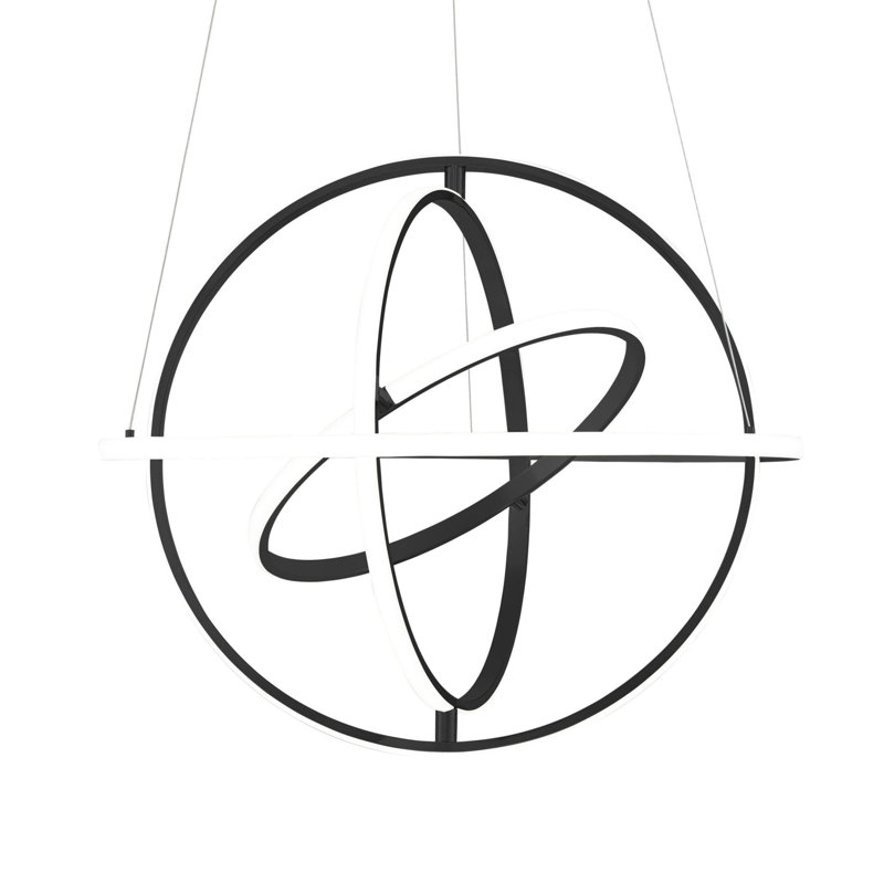 Havana 4 - Light Dimmable Globe Chandelier, Black
