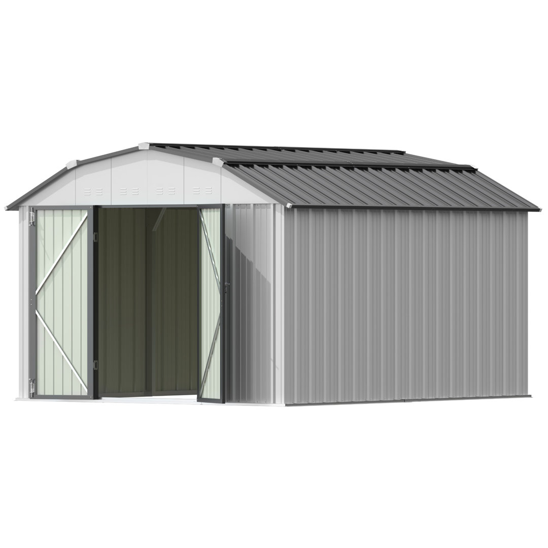 10 ft. W x 12 ft. D Metal Storage Shed Patiowell